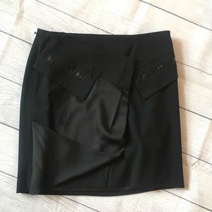 🎉Fun, High fashion black mini tuxedo skirt